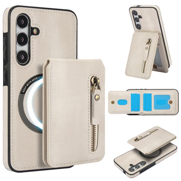 Custodia con cerniera e MagSafe in pelle per Samsung Galaxy S24 FE, Ultra e S24+