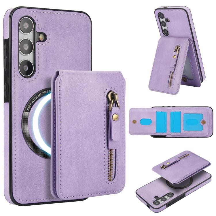 Custodia con cerniera e MagSafe in pelle per Samsung Galaxy S24 FE, Ultra e S24+
