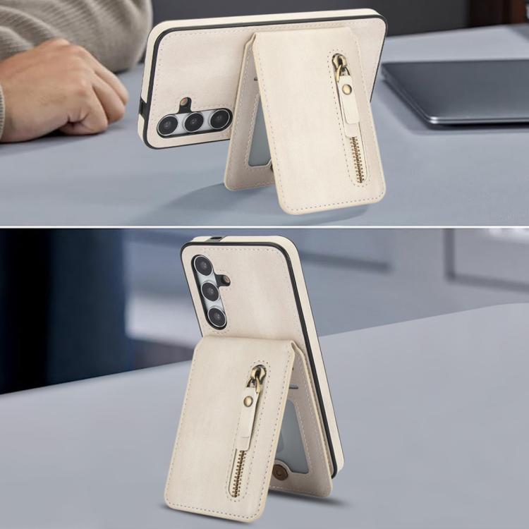Custodia con cerniera e MagSafe in pelle per Samsung Galaxy S24 FE, Ultra e S24+