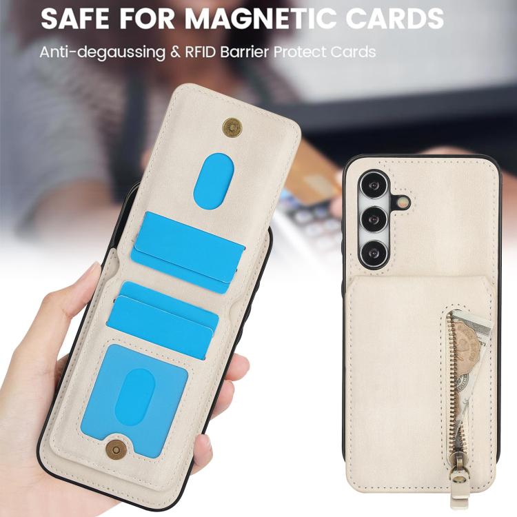 Custodia con cerniera e MagSafe in pelle per Samsung Galaxy S24 FE, Ultra e S24+
