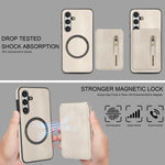 Custodia con cerniera e MagSafe in pelle per Samsung Galaxy S24 FE, Ultra e S24+