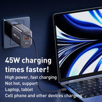 Caricabatterie rapido REMAX U2-AC 45W USB Type-C GaN