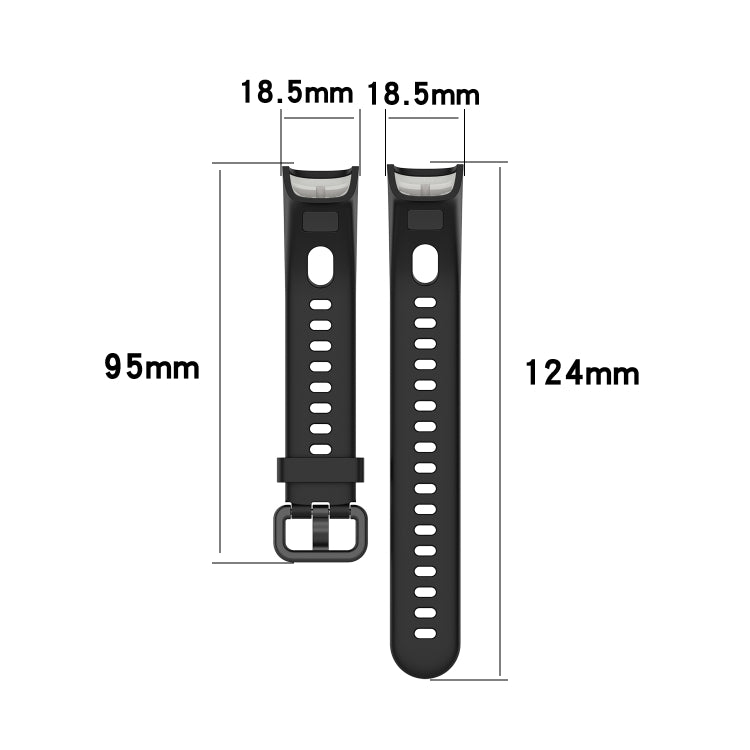 Cinturino in silicone con fibbia metallo per Honor Band 4