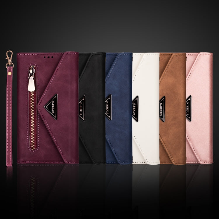 Custodia pelle flip orizzontale con cerniera per Huawei Mate 20 Lite / Maimang 7