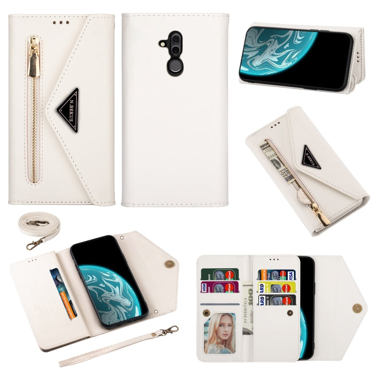Custodia pelle flip orizzontale con cerniera per Huawei Mate 20 Lite / Maimang 7