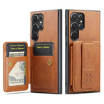 Custodia con porta carte in pelle per Samsung Galaxy S25+ e S25 Ultra 5G