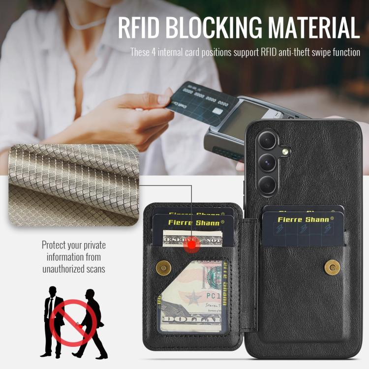 Custodia con porta carte in pelle per Samsung Galaxy S25+ e S25 Ultra 5G