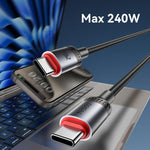 Cavo dati USB-C 240W 2m in lega di alluminio Yesido