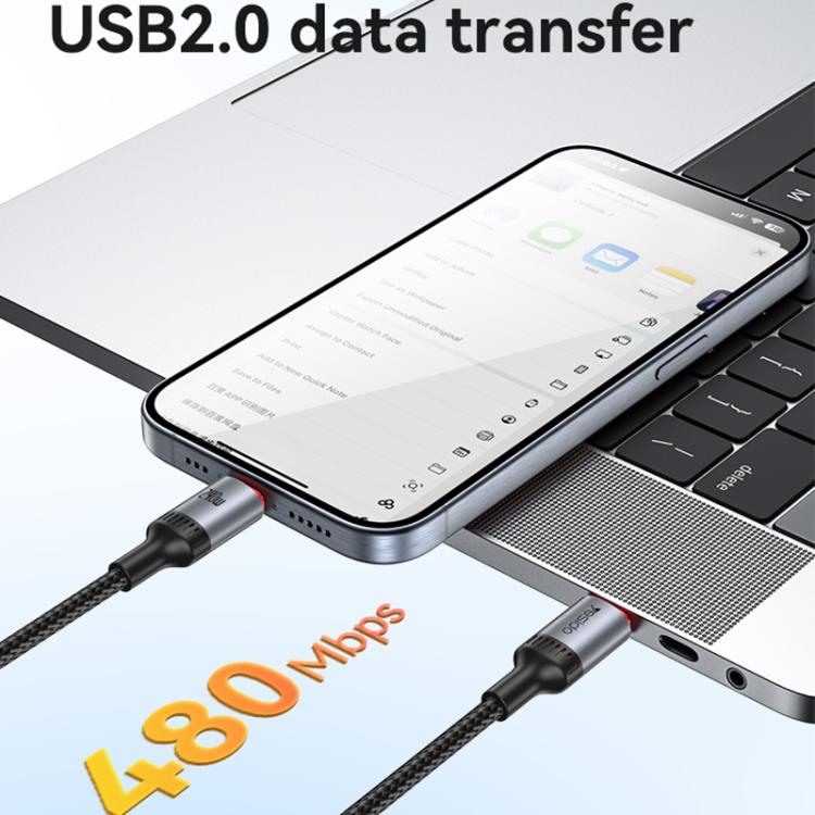 Cavo dati USB-C 240W 2m in lega di alluminio Yesido