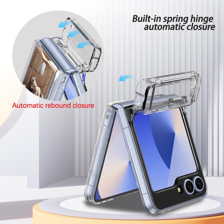 Custodia pieghevole con supporto e slot per schede per Samsung Galaxy Z Flip5 5G