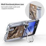 Custodia pieghevole con supporto e slot per schede per Samsung Galaxy Z Flip5 5G