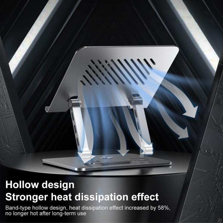 Supporto metallico per laptop Lenovo Thinkplus ZJA7 con rotazione