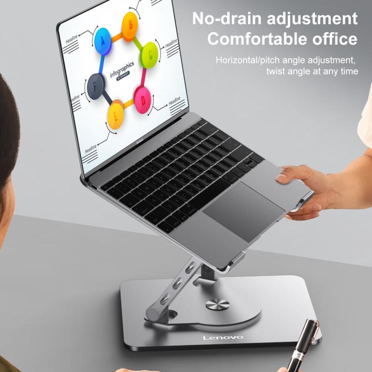 Supporto metallico per laptop Lenovo Thinkplus ZJA7 con rotazione