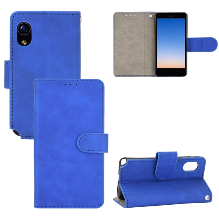 Custodia in pelle PU con fibbia magnetica e supporto per Kyocera Basio 4 KYV47