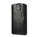 Custodia marsupio in pelle per smartphone 4.7-5.2 pollici nero