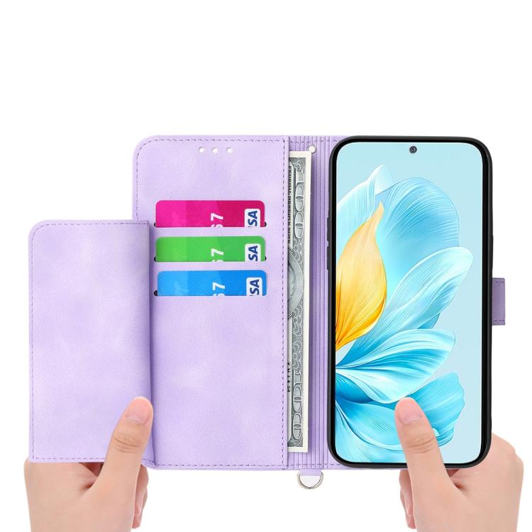 Custodia per telefono in pelle con portafoglio in rilievo con fiori per Galaxy