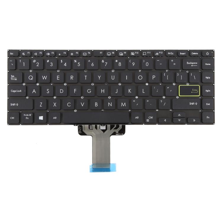 Tastiera USA nera per Asus VivoBook S14 X421 - immagine 2
