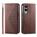 Custodia in pelle con texture a griglia cubica e chiusura magnetica per Galaxy