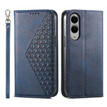 Custodia in pelle con texture a griglia cubica e chiusura magnetica per Galaxy