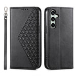 Custodia in pelle con texture a griglia cubica e chiusura magnetica per Galaxy