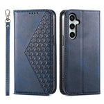 Custodia in pelle con texture a griglia cubica e chiusura magnetica per Galaxy