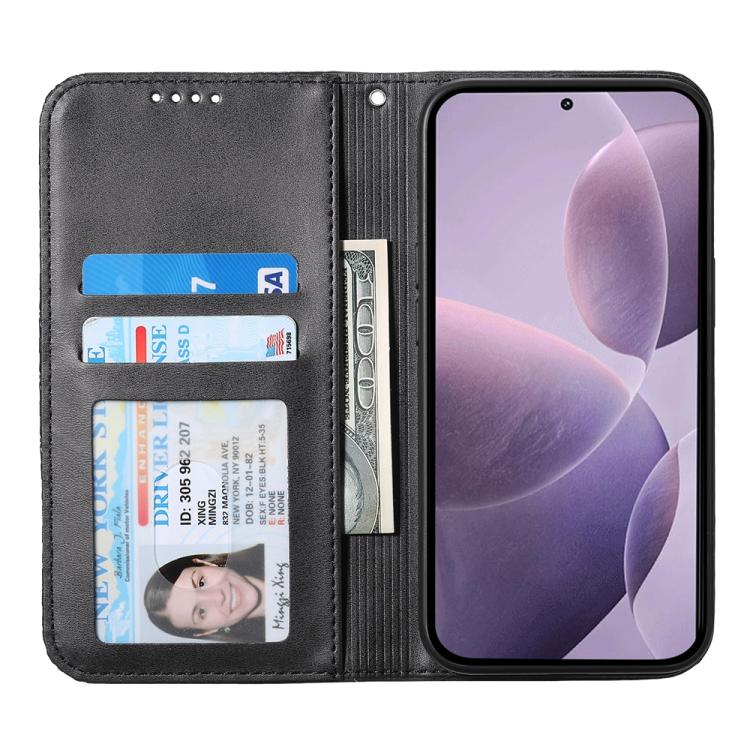 Custodia in pelle con texture a griglia cubica e chiusura magnetica per Galaxy