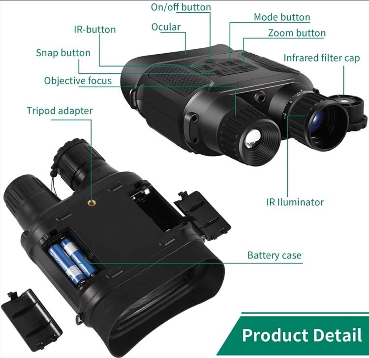 Binocolo digitale per visione notturna con schermo LCD 3 pollici