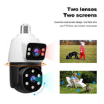 Lampadina con telecamera 4MP HD dual lens E27 IP66
