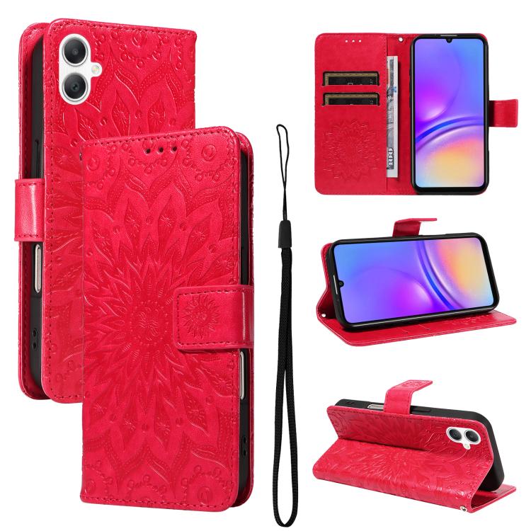 Custodia in pelle con motivo a girasole per Samsung Galaxy A07 5G, A36 5G / M56