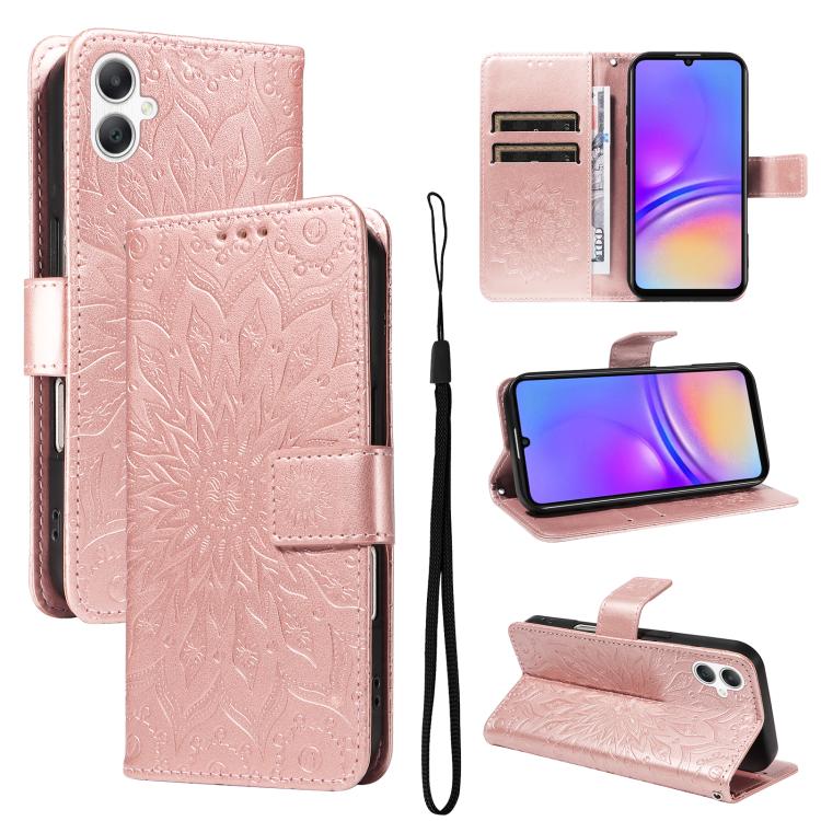Custodia in pelle con motivo a girasole per Samsung Galaxy A07 5G, A36 5G / M56