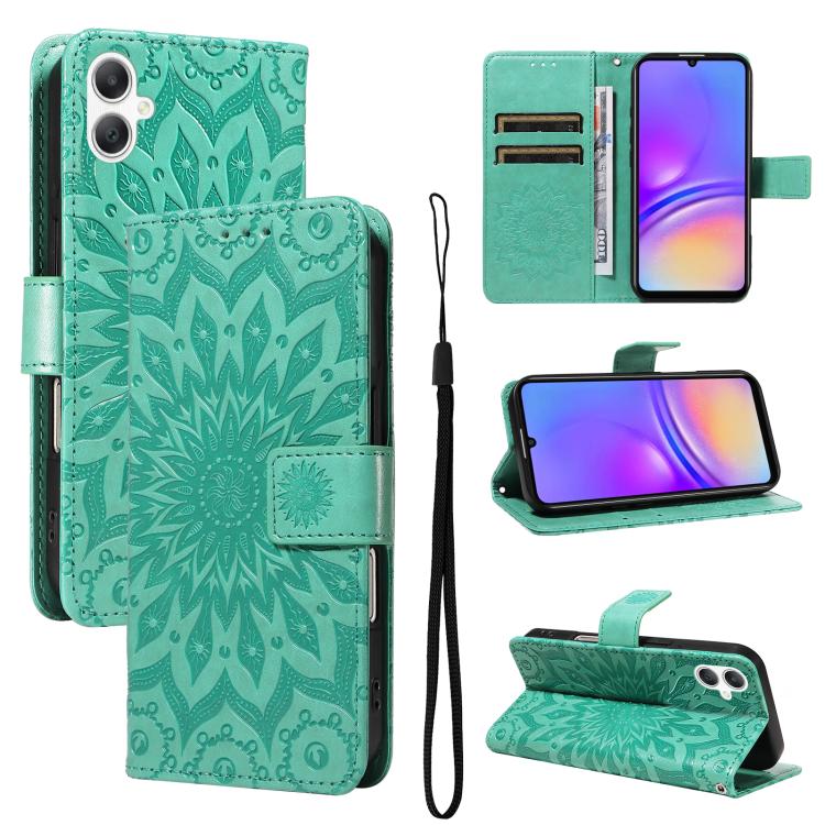 Custodia in pelle con motivo a girasole per Samsung Galaxy A07 5G, A36 5G / M56