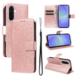 Custodia in pelle con motivo a girasole per Samsung Galaxy A57 5G, Samsung