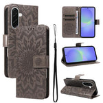 Custodia in pelle con motivo a girasole per Samsung Galaxy A57 5G, Samsung