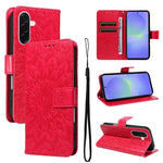 Custodia in pelle con motivo a girasole per Samsung Galaxy A57 5G, Samsung