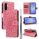 Custodia in pelle con motivo a girasole per Samsung Galaxy A57 5G, Samsung