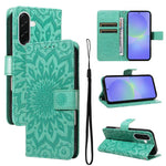 Custodia in pelle con motivo a girasole per Samsung Galaxy A57 5G, Samsung