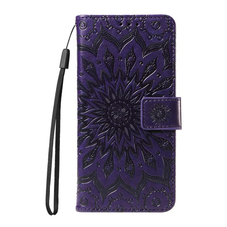 Custodia in pelle con motivo a girasole per Samsung Galaxy A57 5G, Samsung
