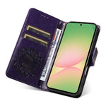 Custodia in pelle con motivo a girasole per Samsung Galaxy A57 5G, Samsung