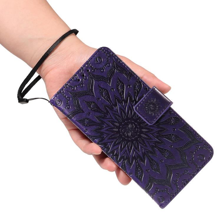 Custodia in pelle con motivo a girasole per Samsung Galaxy A57 5G, Samsung
