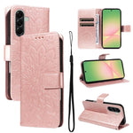 Custodia in pelle con motivo a girasole per Samsung Galaxy A57 5G, Samsung