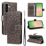 Custodia in pelle con motivo a girasole per Samsung Galaxy A57 5G, Samsung