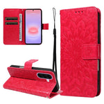 Custodia in pelle con motivo a girasole per Samsung Galaxy A57 5G, Samsung