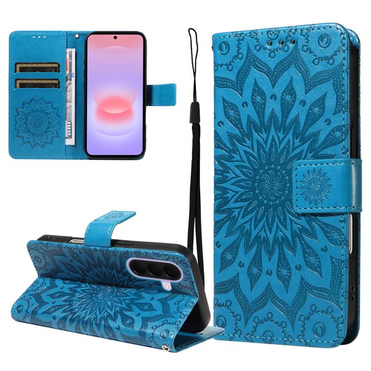 Custodia in pelle con motivo a girasole per Samsung Galaxy A57 5G, Samsung