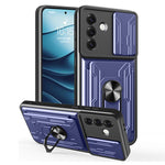Custodia TPU PC con schermo scorrevole e slot per carte per Samsung Galaxy S25