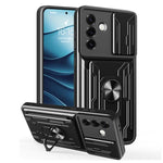 Custodia TPU PC con schermo scorrevole e slot per carte per Samsung Galaxy S25