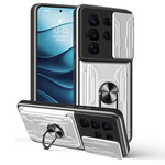 Custodia TPU PC con schermo scorrevole e slot per carte per Samsung Galaxy S25