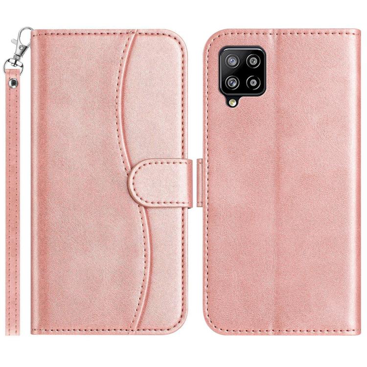 Custodia in pelle a doppia piega a forma di S per Samsung Galaxy A42 5G