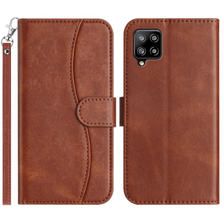 Custodia in pelle a doppia piega a forma di S per Samsung Galaxy A42 5G