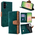 Custodia similpelle con cuciture a contrasto e protezione RFID per Galaxy A56
