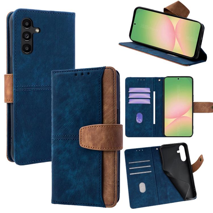 Custodia similpelle con cuciture a contrasto e protezione RFID per Galaxy A56